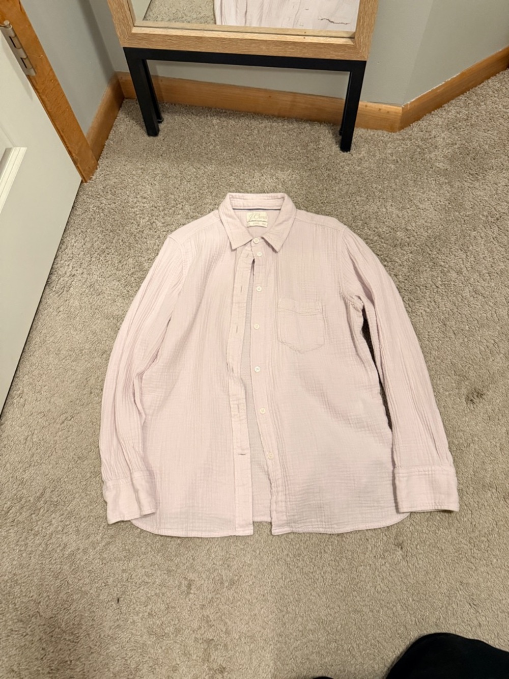 Lightweight Gauze-Cotton Button-Up Shirt